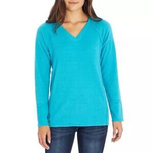 NWT Wildfox Women's Long Sleeve V-Neck Haley Brushed Waffle Top XXL